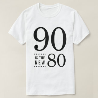 T-shirt 90e Anniversaire Noir 90 est le nouveau 80