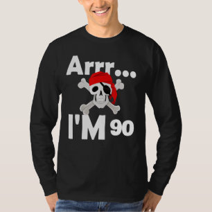 T-shirt 90e anniversaire Pirate Skull 90 ans Anniversaire