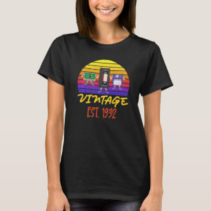 T-shirt 90e Anniversaire Vieux Enregistreur Tee - shirts F