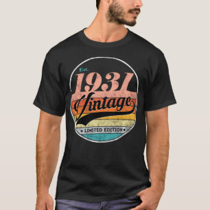 T-shirt 90e cadeau d'anniversaire Retro Vintage 1931 Âgé 9