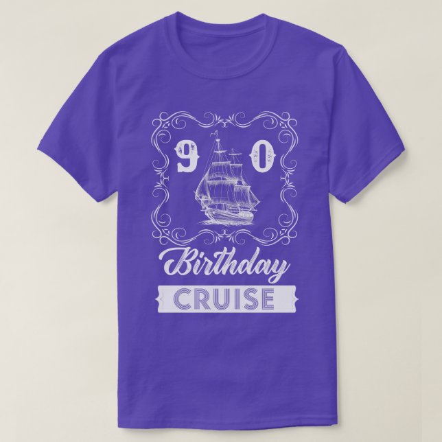 T-shirt 90e croisière d'anniversaire vintage (Design devant)