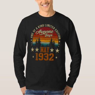 T-shirt 90ème anniversaire vintage stupéfiant depuis mai 1