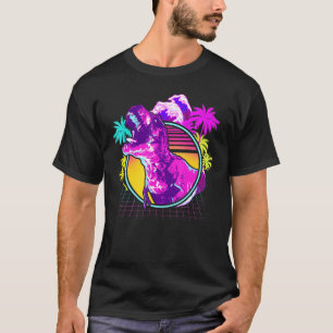 T-shirt 90s 80s Retro Dinosaur Vaporwave