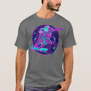 T-shirt 90s Art Astronaut Skateboarder Space Vaporwave Ast