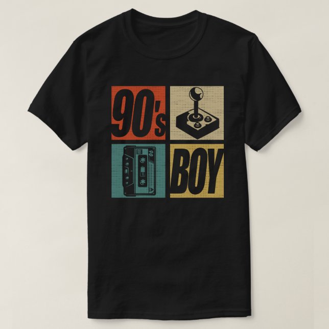 T-shirt 90s Boy 1990s Fashion 90 Theme Party 90s (Design devant)
