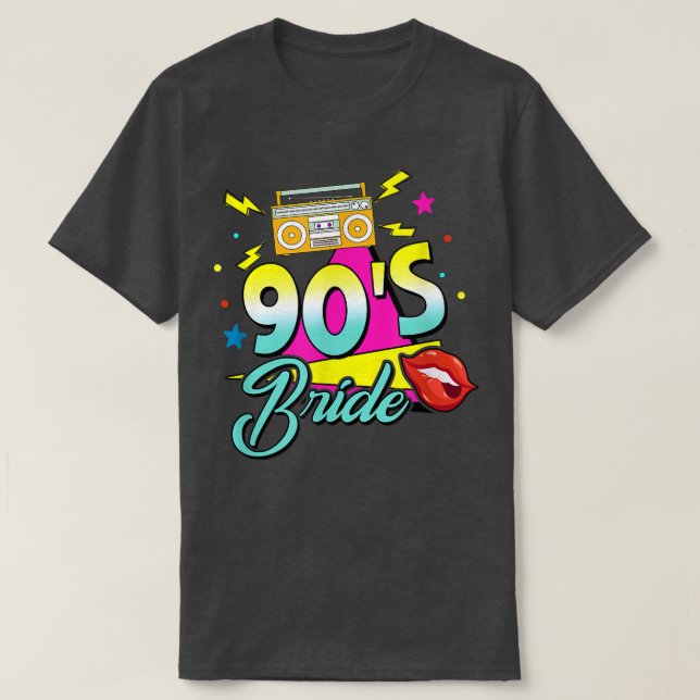 T-shirt 90's Bride & Bridesmaids 90s Thème Bachelorette Ma (Design devant)