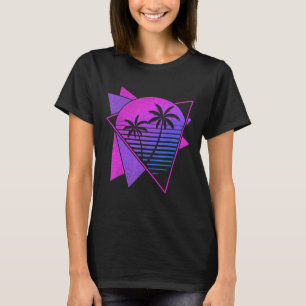 T-shirt 90s esthétique Rétro 80s Art Tropical Sunset Pal
