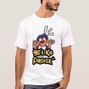 T-shirt 90's Kid Forever - Nostalgia Cartoon Edition