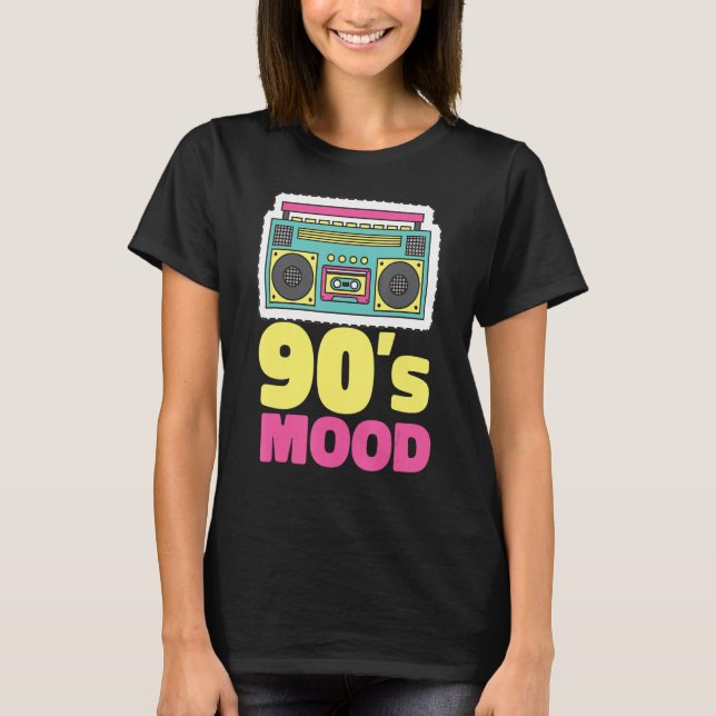 T-shirt 90's Mood Cassette Bande Boombox Années 90 Music R (Devant)