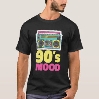 T-shirt 90's Mood Cassette Tape Boombox Nineties Music Ret