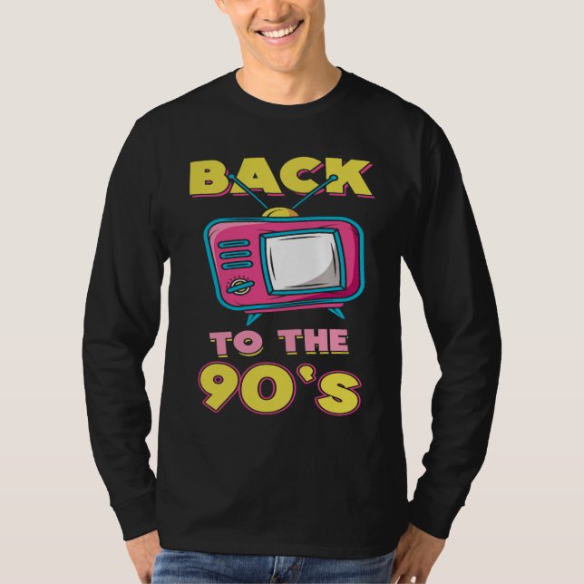 T-shirt 90s outfit Back to the 90s retro tube TV (Devant)