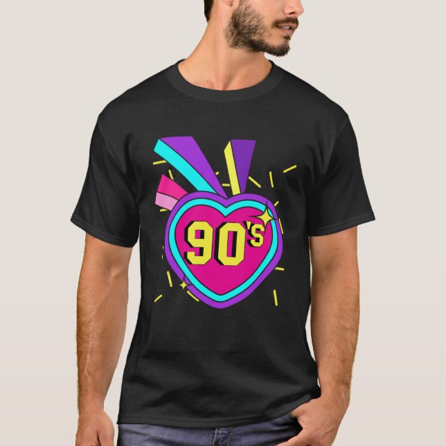 T-shirt 90s Outfit Retro Party 90s Costume Theme Party (Devant)