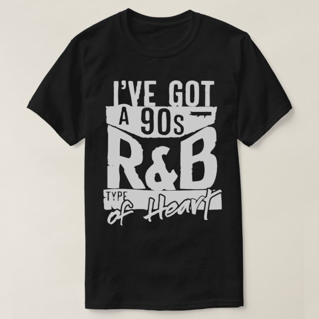 T-shirt 90s R&B Throwback 1990s Heart Quote Love Songs Mus (Design devant)