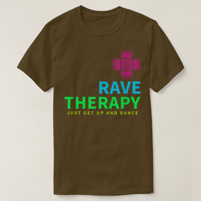 T-shirt 90s Rave Therapy EDM House Music Techno Dubstep (Design devant)