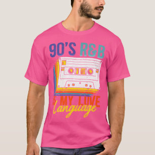T-shirt 90'S Rb Est My Love Langue Musique Pour Hommes Fem