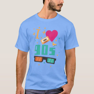 T-shirt 90s retro party design 90s love vintage men women