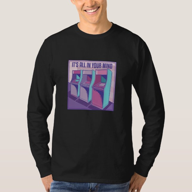 T-shirt 90s Retro Player Vaporwave 80s Arcade Machine Vint (Devant)