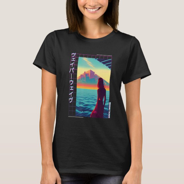 T-shirt 90's Retro Synthwave Japanese Vaporwave Art Otaku  (Devant)