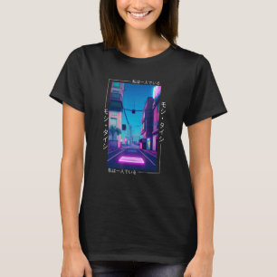 T-shirt 90's Retro Synthwave Japonais Vaporwave Otaku Aest