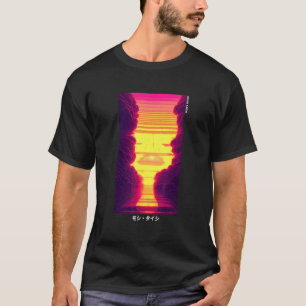 T-shirt 90's Retro Synthwave Japonais Vaporwave Otaku Aest