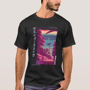 T-shirt 90's Retro Synthwave Japonais Vaporwave Otaku Aest