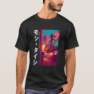 T-shirt 90's Retro Synthwave Japonais Vaporwave Otaku Aest