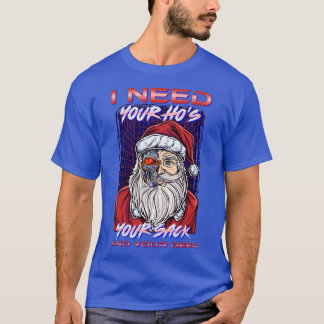 T-shirt 90s Rétro Vilain Noël Hommes Femmes Noël Drôle