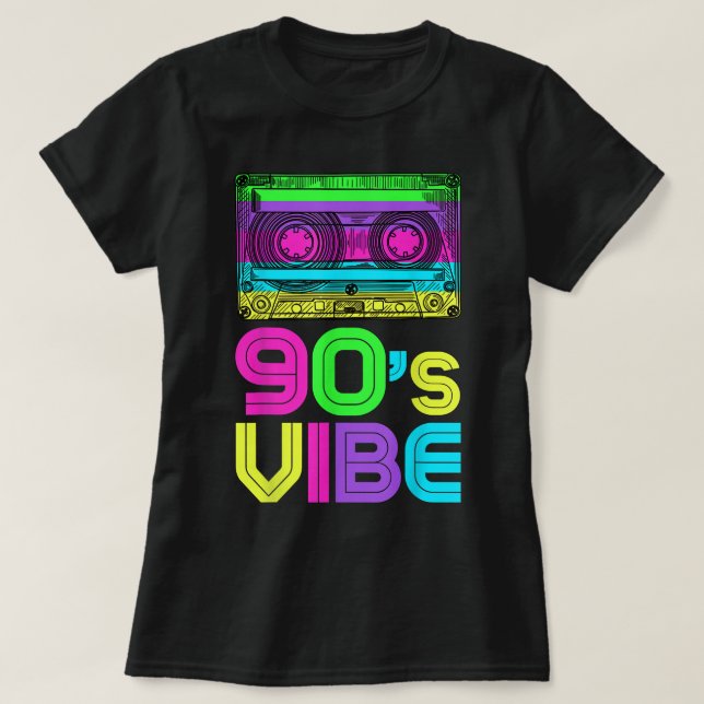 T-shirt 90s Vibe Retro Costume esthétique (Design devant)