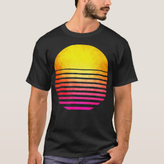 T-shirt 90s Vintage Outrun Sun Retro