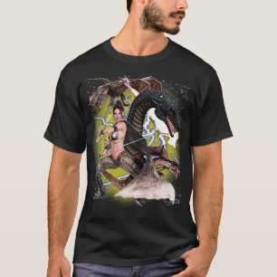 T-shirt 90s y2k Mystical Dragon Warrior Woman