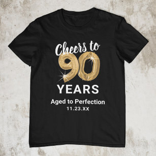 T-shirt 90th Birthday Age to Perfection