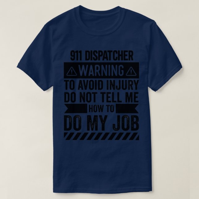 T-shirt 911 Avertissement du répartiteur 2 (Design devant)