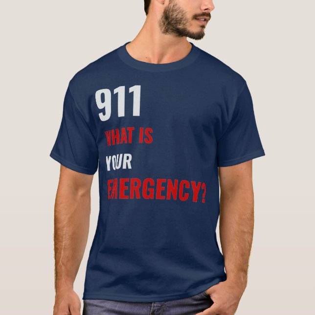 T-shirt 911 Cadeaux de premier répondeur du répartiteur d' (Devant)