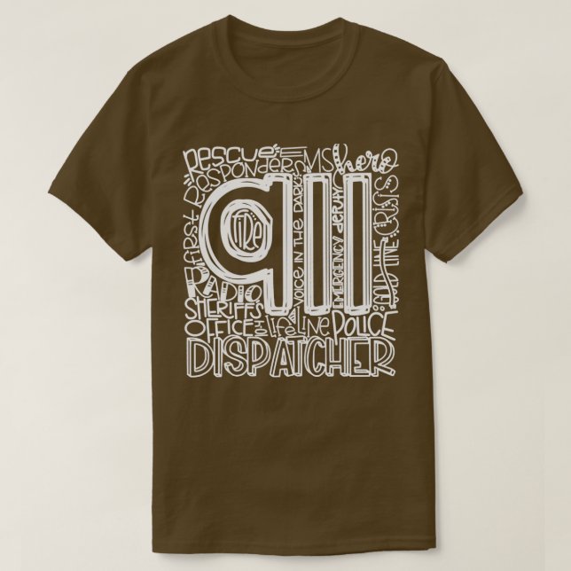T-shirt 911 Chemise du répartiteur Premier répondeur Chemi (Design devant)