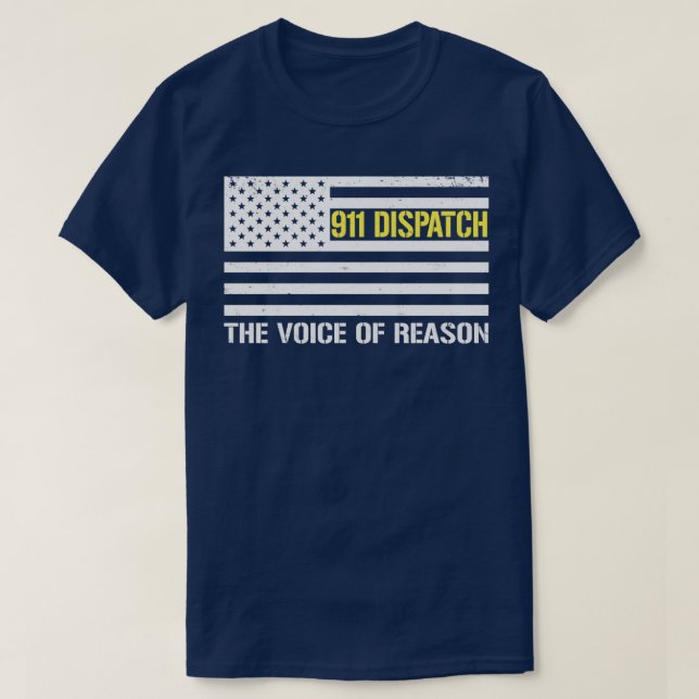 T-shirt 911 Dispatch La Mince Ligne Gold Dispatcher Shirt (Design devant)