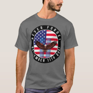 T-shirt 911 Mémorial n'oubliez jamais l'aigle drapeau amér