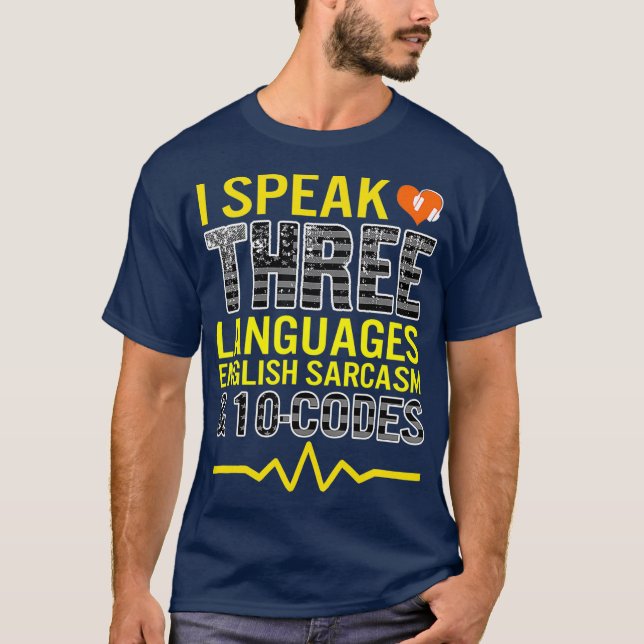 T-shirt 911 Speak speatcher 3 langages 10 (Devant)