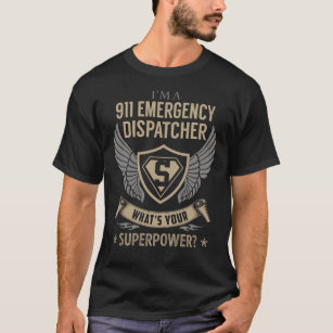 T-shirt 911 Superpuissance du répartiteur d'urgence