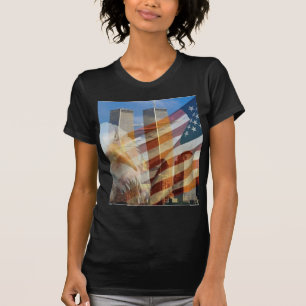 T-shirt 911 tours de drapeau d'aigle