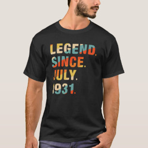 T-shirt 91e anniversaire 91 ans de légende depuis juillet
