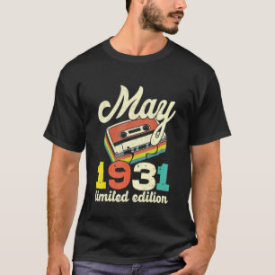 T-shirt 91e anniversaire mai 1931 Cassette Vintage