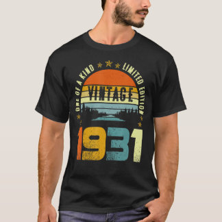 T-shirt 92 Anniversaire Vintage 1931 L'Un Des Types