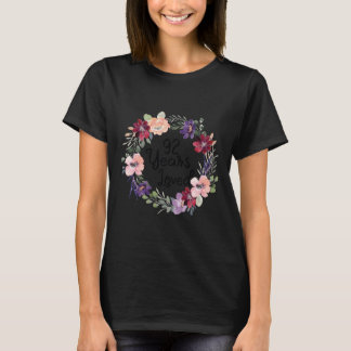 T-shirt 92 ans aimé floral 92e anniversaire femmes 92 ans