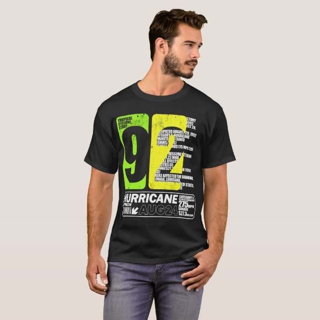 T-shirt 92 - Étude sur les cyclones tropicaux (Devant entier)