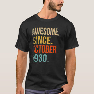 T-shirt 92e anniversaire 92 ans stupéfiant depuis octobre
