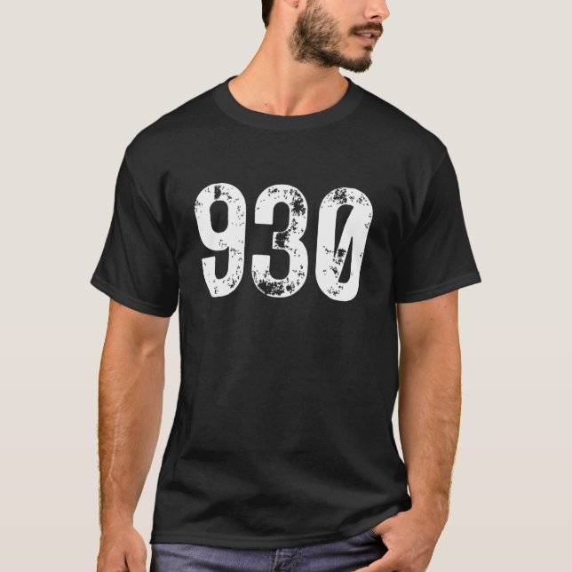T-shirt 930 Area Code Evansville IN Mobile Telephone Area  (Devant)