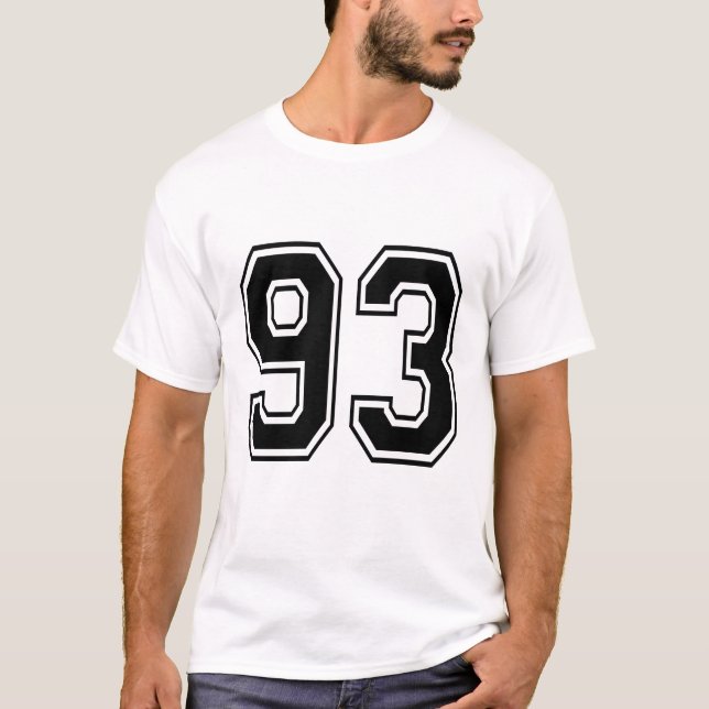 T-shirt 93 quatre-vingt-treize varsity num (Devant)