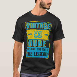 T-shirt 93e anniversaire pour hommes âgés de 93 ans, papa 