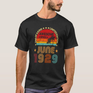 T-shirt 93e anniversaire stupéfiant depuis juin 1929 Vinta