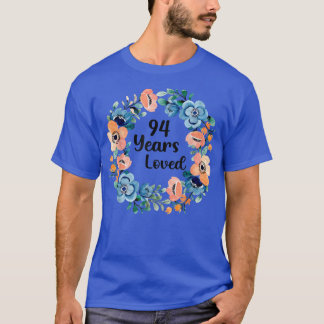 T-shirt 94 ans Maman aimée Grand-mère 94 ans 94e naissance